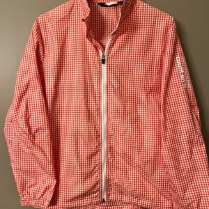 Women’s Abacus Luxury Packable Golf Gingham count on it Rain Jacket L Large